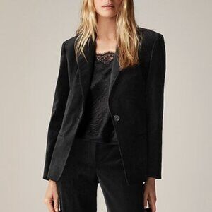 NWT J Crew Alexandra Blazer in Black Velvet Size 12